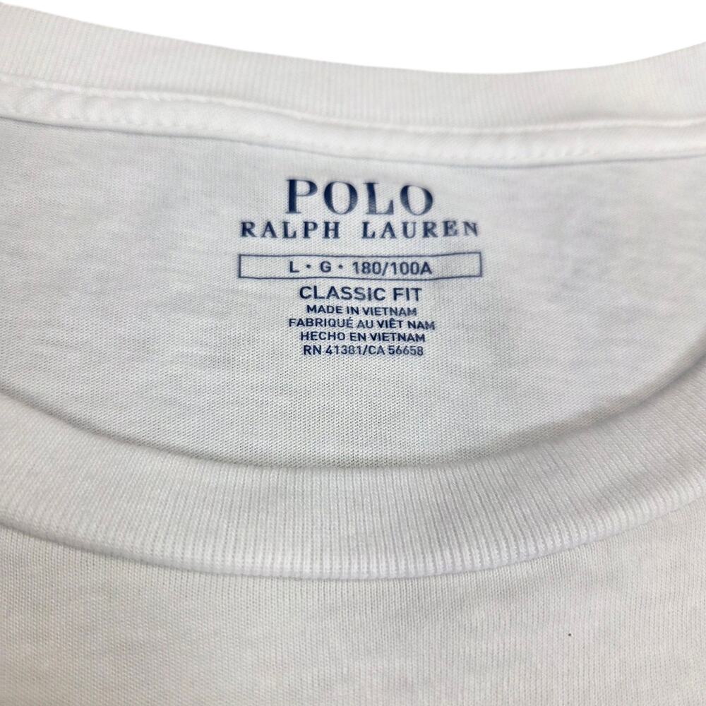 Polo Ralph Lauren Mens Large Classic Fit White Floral Print T Shirt Short Sleeve - Picture 3 of 9